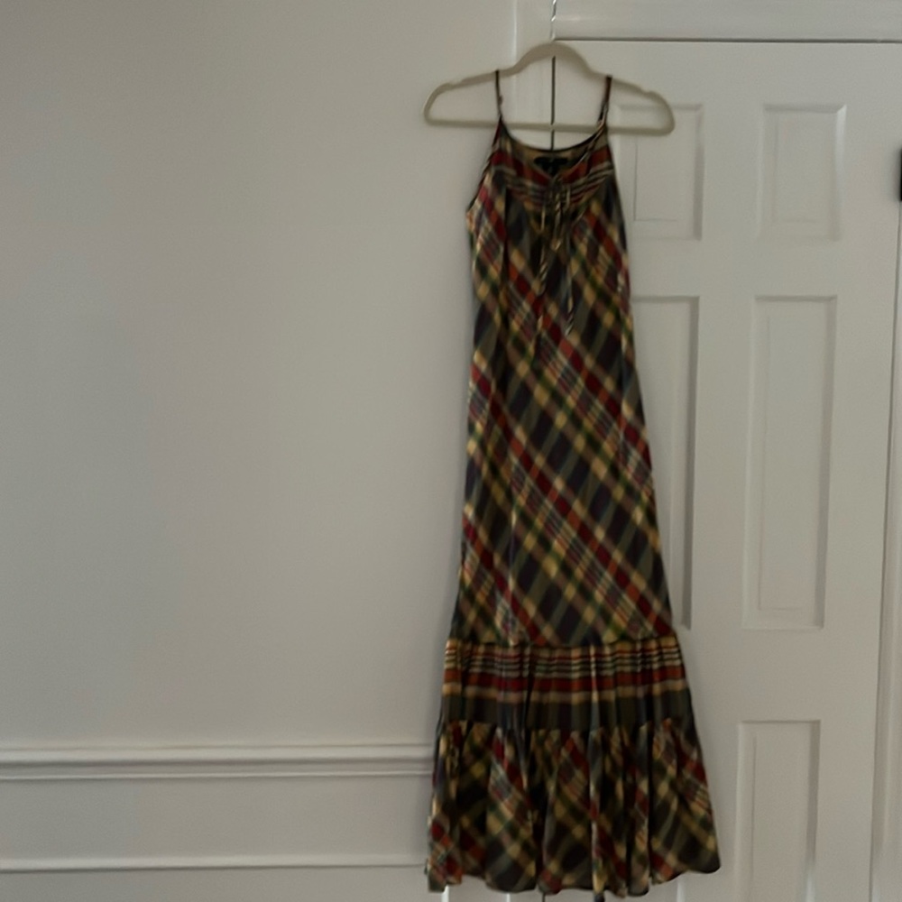 GAP plaid maxi dress, size M